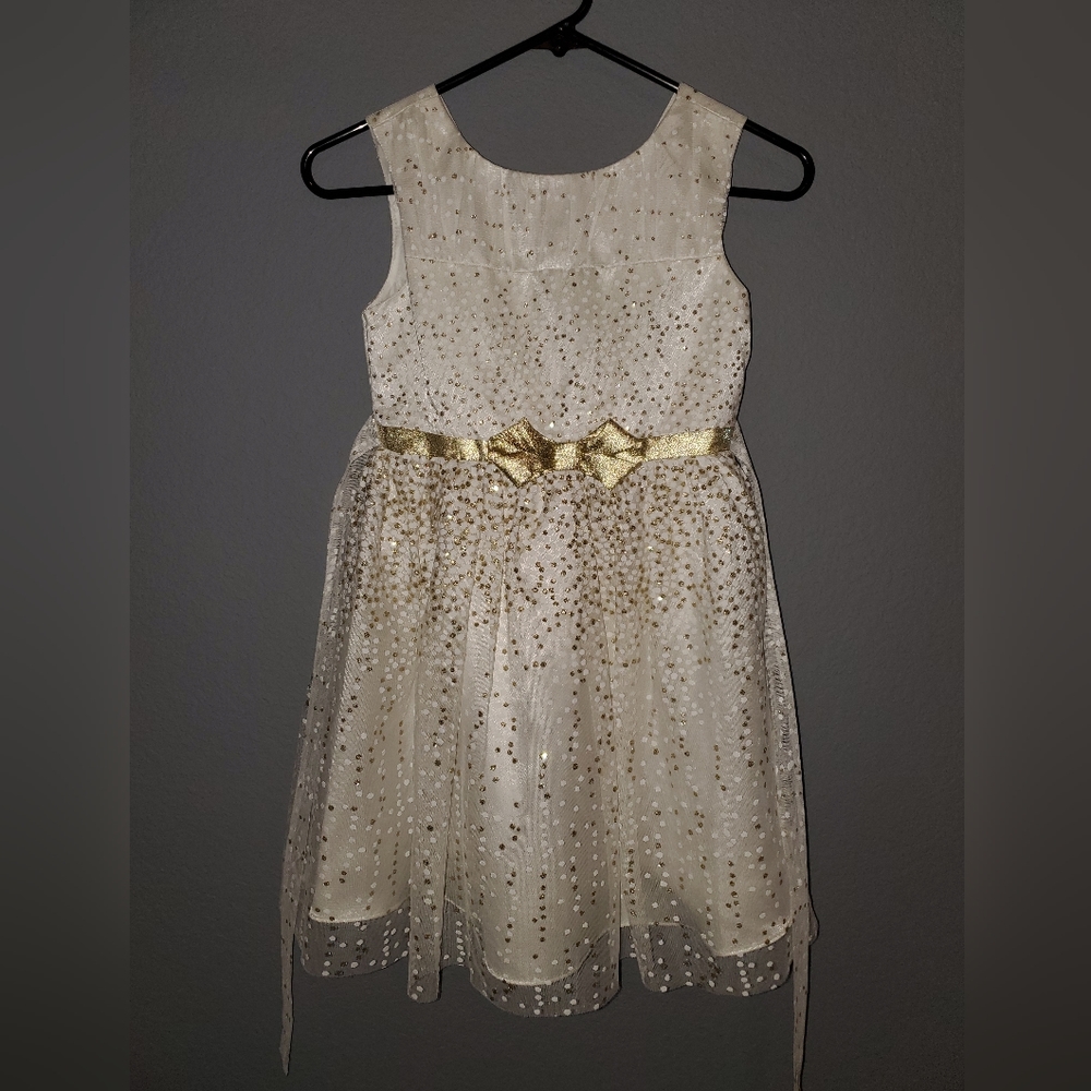 Jona Michelle Dress Cream and Gold Formal Easter Wedding